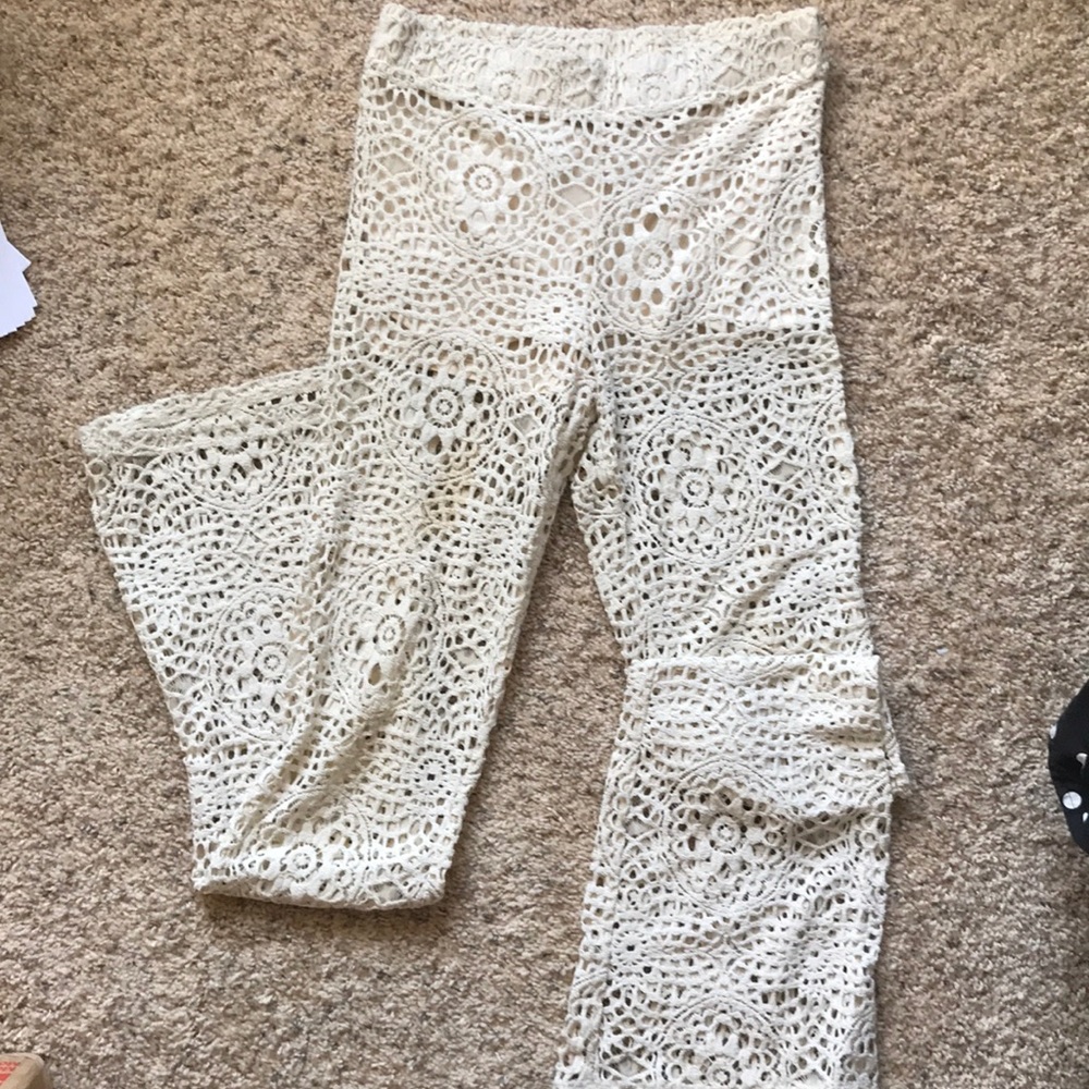 Lace, bell bottom, sheer pants ☮️